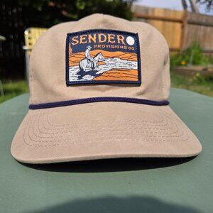 Sendero Lone Rider Snapback Hat – Khaki With Navy Rope